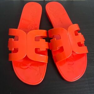 Sam Edelman Bright Poppy Bay Jelly Slide Sandals size 10